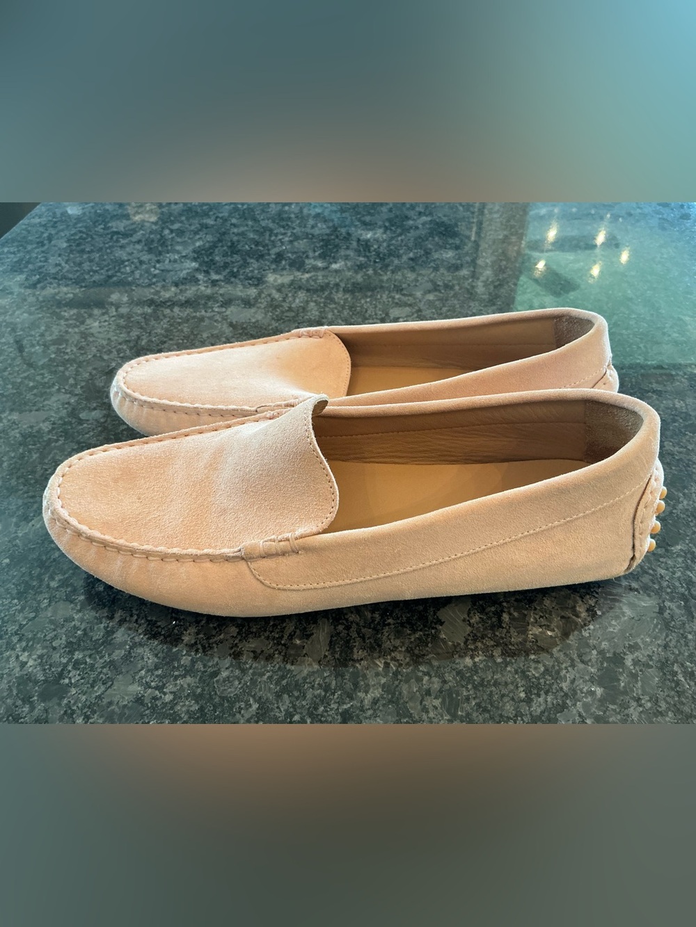 M.Gemi Felize Driving Moc size 40 (appx 8.5-9 imo) pale pink.